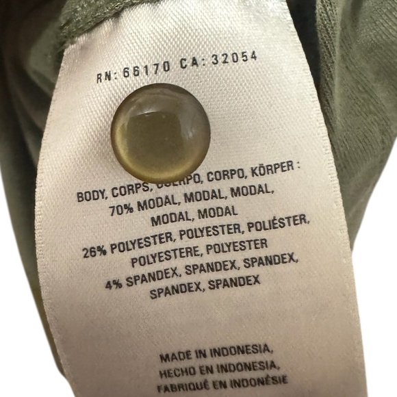 Anthropologie Averil Tee Dress Size M Olive Green - Picture 3 of 4